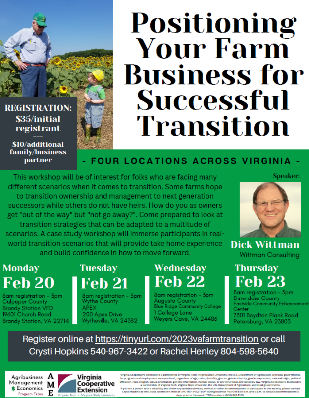 Positioning Your Farm Business for Successful Transition